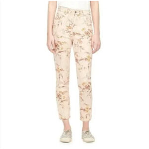 NWOT La Vie Rebecca Taylor Belle Ines Floral Frappe Skinny Jeans 28 High Waist